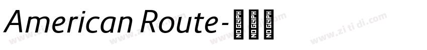 American Route字体转换